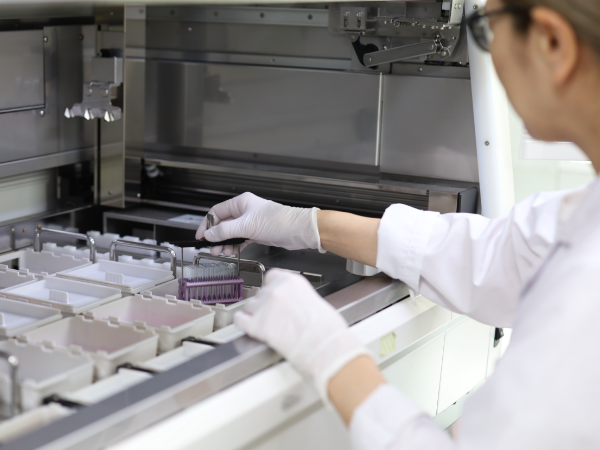 組織切片標本作製の写真